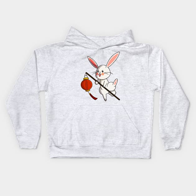 Chinese Zodiac - Rabbit Kids Hoodie by Griffywings